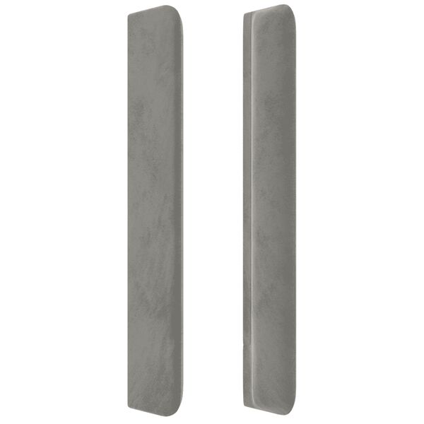 vidaXL Κρεβάτι Boxspring με Στρώμα Ανοιχτό Γκρι 160x200 εκ. Βελούδινο