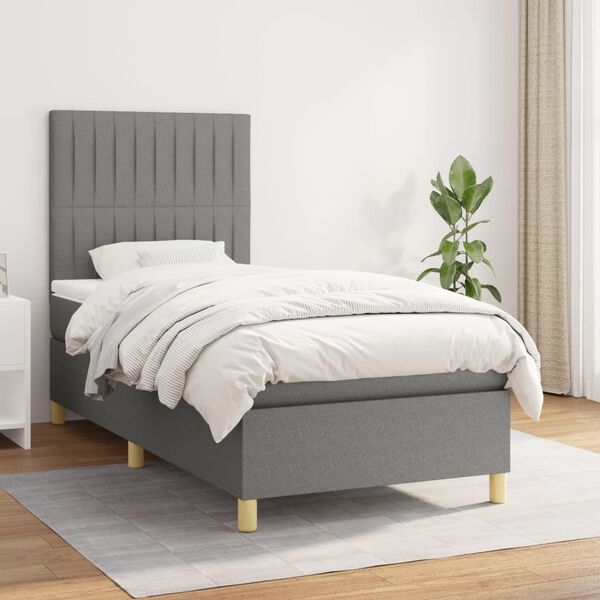 vidaXL &Kappa;&rho;&epsilon;&beta;ά&tau;&iota; Boxspring &mu;&epsilon; &Sigma;&tau;&rho;ώ&mu;&alpha; &Sigma;&kappa;&omicron;ύ&rho;&omicron; &Gamma;&kappa;&rho;&iota; 100x200 &epsilon;&kappa;. &Upsilon;&phi;&alpha;&sigma;&mu;ά&tau;&iota;&nu;&omicron;