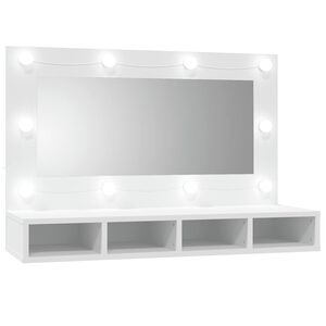 vidaXL Έ&pi;&iota;&pi;&lambda;&omicron; &Kappa;&alpha;&theta;&rho;έ&pi;&tau;&eta; &mu;&epsilon; LED &Lambda;&epsilon;&upsilon;&kappa;ό 90x31,5x62 &epsilon;&kappa;.