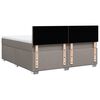 vidaXL Κρεβάτι Boxspring με Στρώμα Taupe 180x200 εκ. Υφασμάτινο