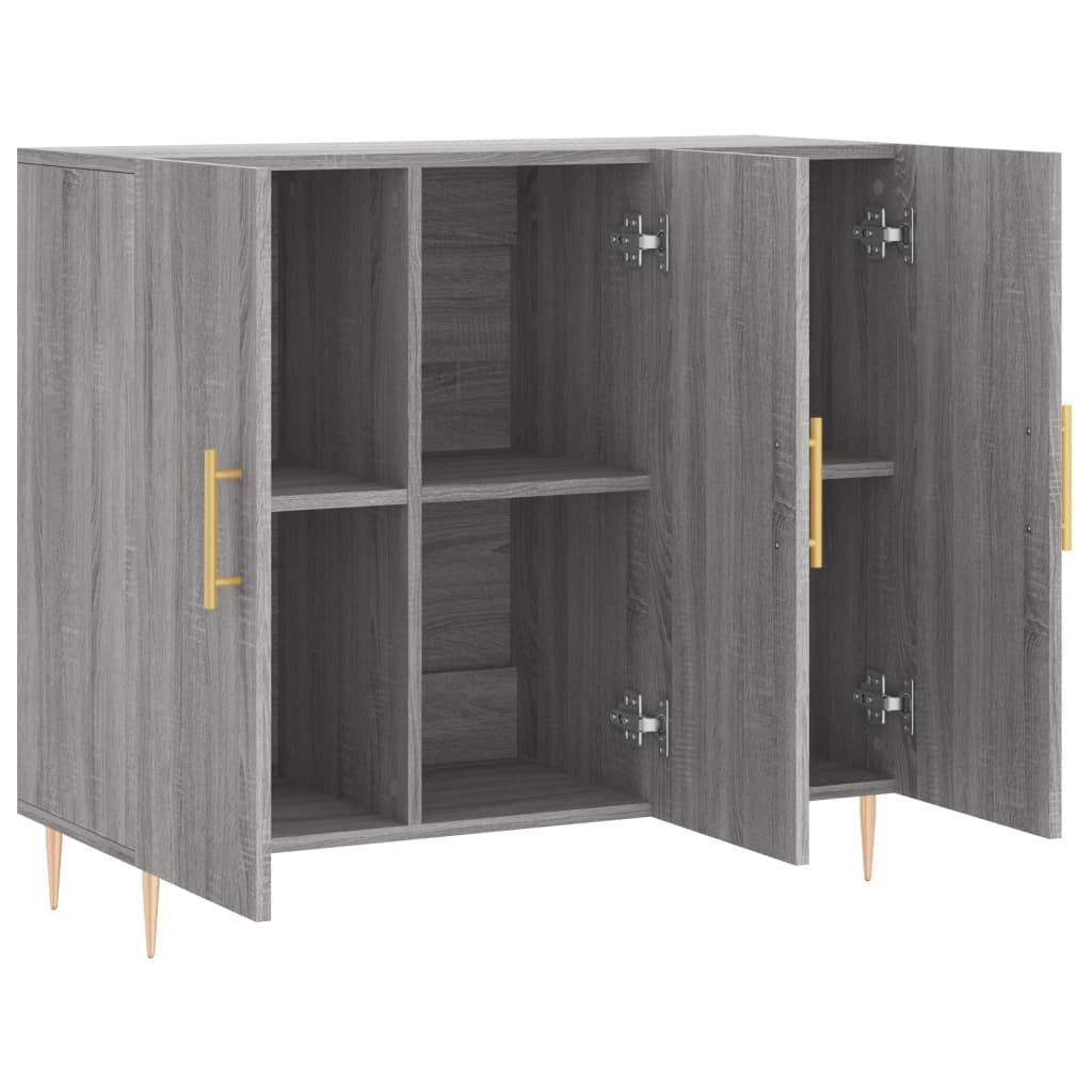 vidaXL Ντουλάπι Γκρι Sonoma 90 x 34 x 80 εκ. από Επεξεργασμένο Ξύλο