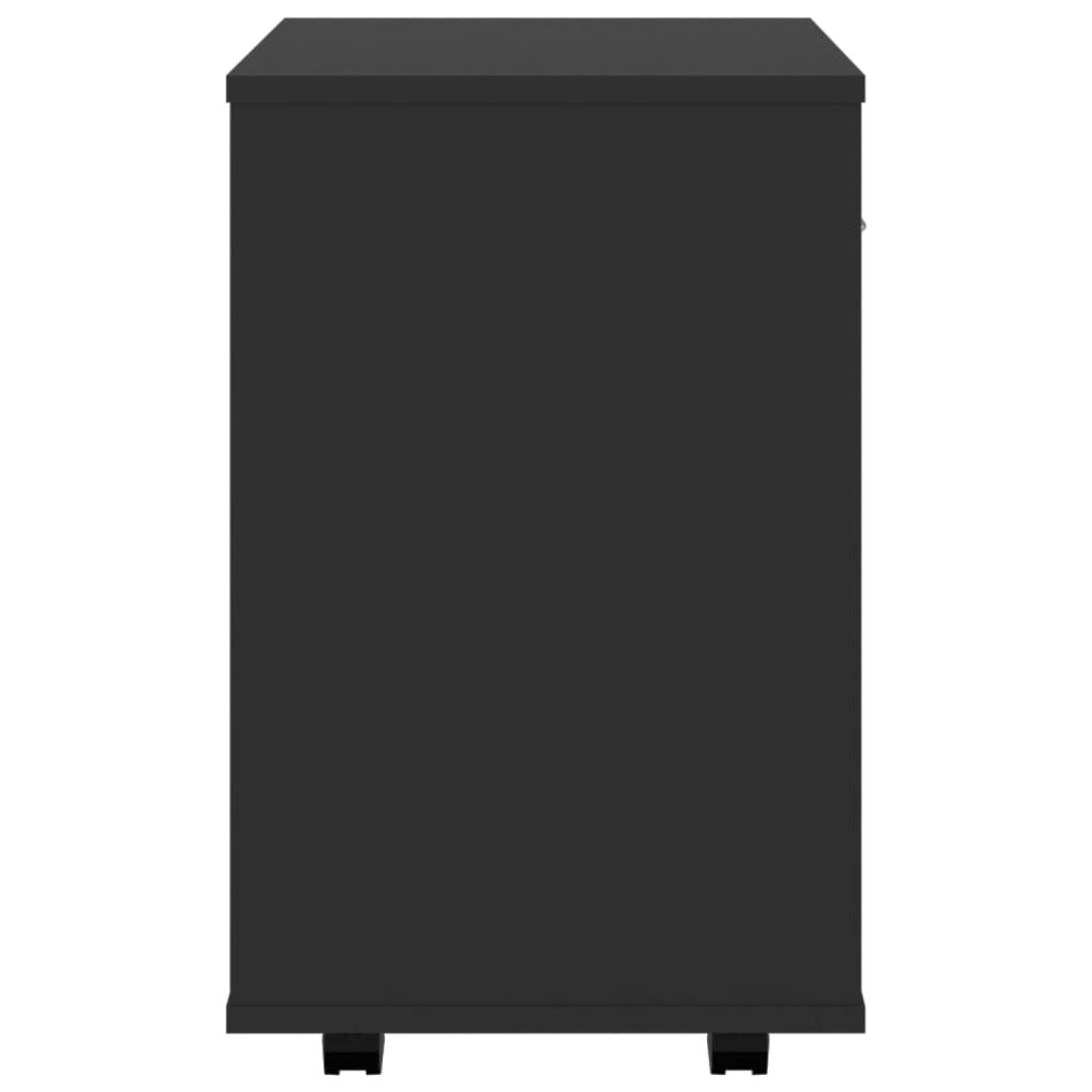 vidaXL Ντουλάπι Τροχήλατο Μαύρο 46 x 36 x 59 εκ. από Επεξ. Ξύλο