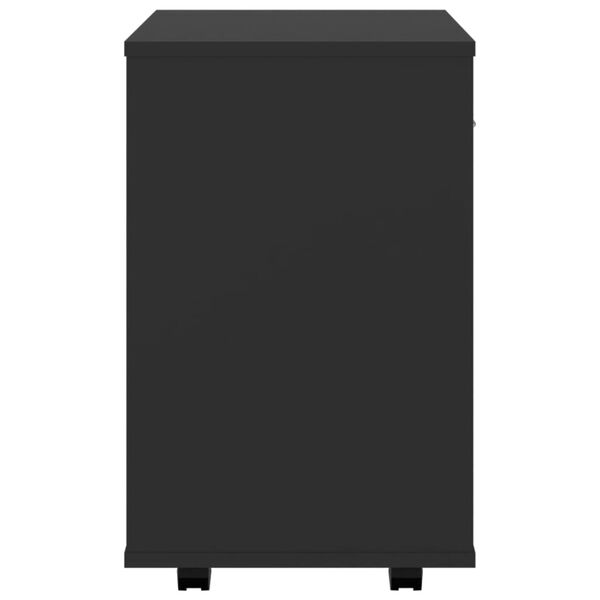 vidaXL Ντουλάπι Τροχήλατο Μαύρο 46 x 36 x 59 εκ. από Επεξ. Ξύλο