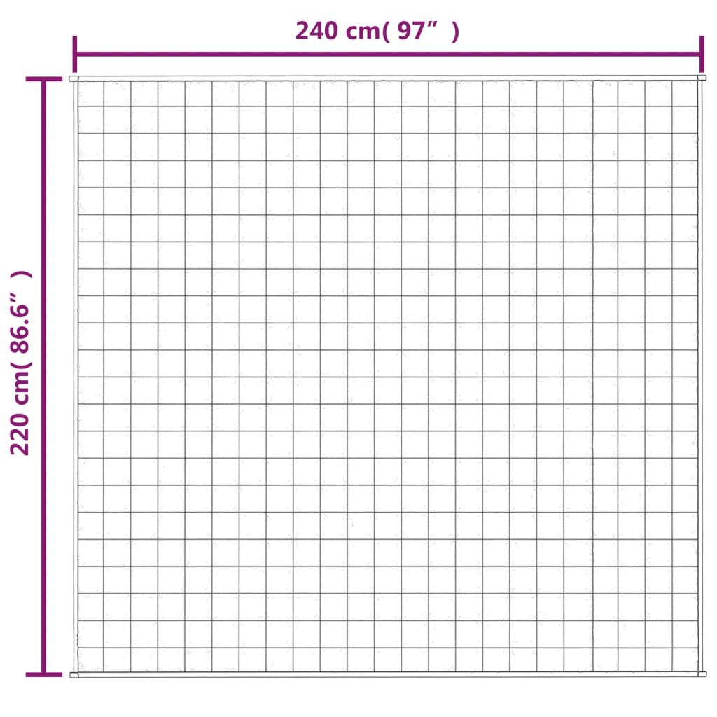 vidaXL Κουβέρτα Βαρύτητας Γκρι 220 x 240 εκ. 15 κ. Υφασμάτινη