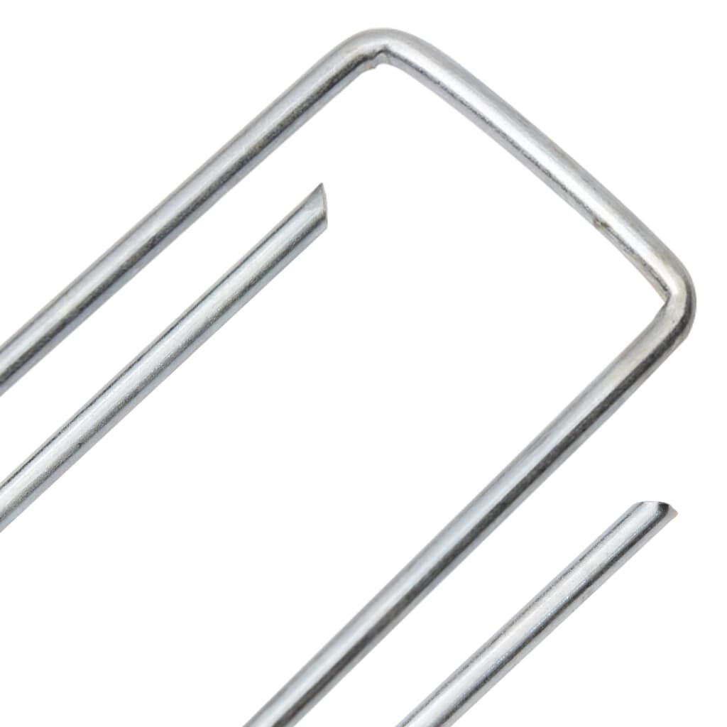 vidaXL Στηρίγματα Εδάφους Σχήμα U 25 τεμ. 15x3,5 εκ. Γαλβαν. Ατσάλι