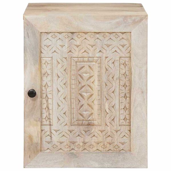 vidaXL Ντουλάπι Μπάνιου Λευκό 38 x 33.5 x 160 εκ Στερεό Ξύλο Μάνγκο
