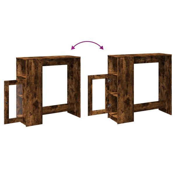 vidaXL Τραπέζι Μπαρ με Ράφια Δρυς 101x40x103,5 εκ. Επεξεργ. Ξύλο