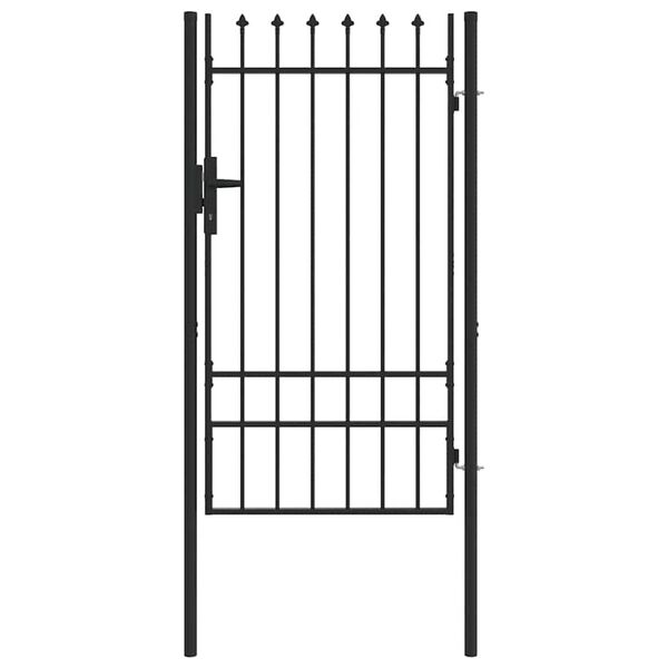 vidaXL Πύλη Φράχτη Γκρι 100 x 175 cm Χάλυβας με Επικάλυψη Πούδρας