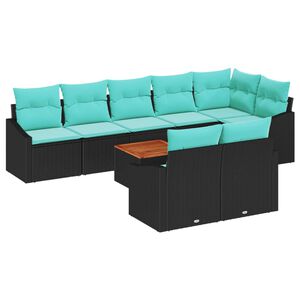 vidaXL &Sigma;&epsilon;&tau; &Kappa;&alpha;&nu;&alpha;&pi;έ &Kappa;ή&pi;&omicron;&upsilon; &mu;&epsilon; &mu;&alpha;&xi;&iota;&lambda;ά&rho;&iota; 9 pcs &Mu;&alpha;ύ&rho;&omicron; &sigma;&upsilon;&nu;&theta;&epsilon;&tau;&iota;&kappa;ό &rho;&alpha;&tau;ά&nu;