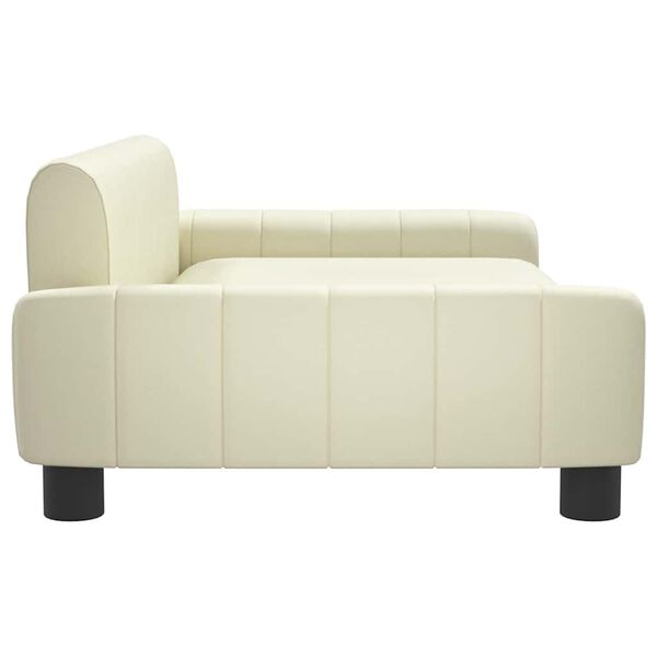 vidaXL Κρεβάτι Σκύλου Κρεμ 90 x 53 x 30 εκ. από Συνθετικό Δέρμα
