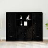 vidaXL Βιβλιοθήκη Μαύρη Οξυά 132 x 35.5 x 103.5 εκ Επεξεργασμένο ξύλο