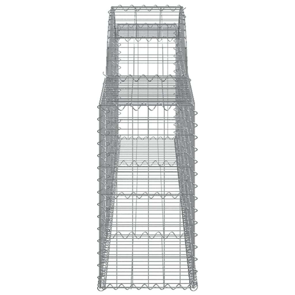 vidaXL Συρματοκιβώτιο Τοξωτό 300x30x60/80 εκ. από Γαλβανισμένο Χάλυβα