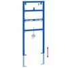vidaXL Στήριγμα Τοίχου Μπάνιου Μπλε 50 x 17.5 x 136 εκ. Ατσάλι