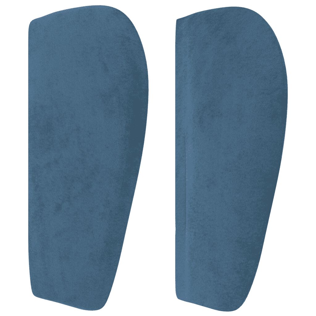 vidaXL Κρεβάτι Boxspring με Στρώμα Σκούρο Μπλε 90x200 εκ. Βελούδινο