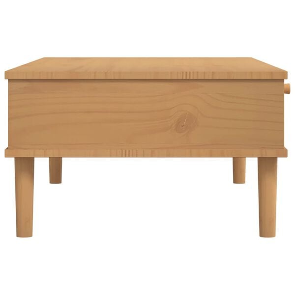 vidaXL Τραπεζάκι Σαλονιού SENJA Καφέ / Ρατάν 100x55x33 εκ. Μασίφ Ξύλο