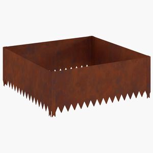 vidaXL &Pi;&epsilon;&rho;ί&gamma;&rho;&alpha;&mu;&mu;&alpha; &gamma;&kappa;&alpha;&zeta;ό&nu; 100 x 100 x 35 cm &Alpha;&tau;&sigma;ά&lambda;&iota; &Sigma;&kappa; rusty