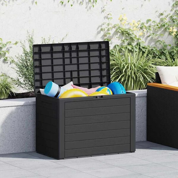 vidaXL Μπαούλο Αποθήκευσης Κήπου Ανθρακί 78 x 44 x 55 εκ.