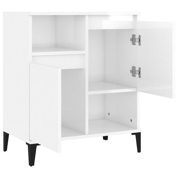 vidaXL Ντουλάπι Γυαλιστερό Λευκό 60x35x70 εκ. από Επεξεργασμένο Ξύλο