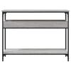 vidaXL Τραπέζι Κονσόλα με Ράφι Γκρι Sonoma 100x29x75 εκ. Επεξεργ. Ξύλο
