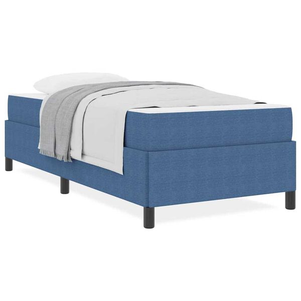 vidaXL Σκελετός Κρεβατιού Μπλε 90 x 190 cm Βελούδο