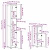 vidaXL Σετ Επίπλων Μπάνιου με συρτάρι 4 pcs Μαύρο 30 x 35 x 192 εκ.