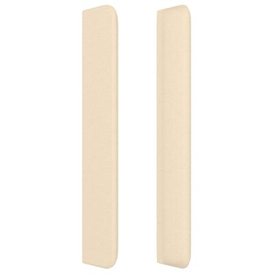 vidaXL Κεφαλάρι με Πτερύγια Κρεμ 203x16x118/128 εκ. Υφασμάτινο
