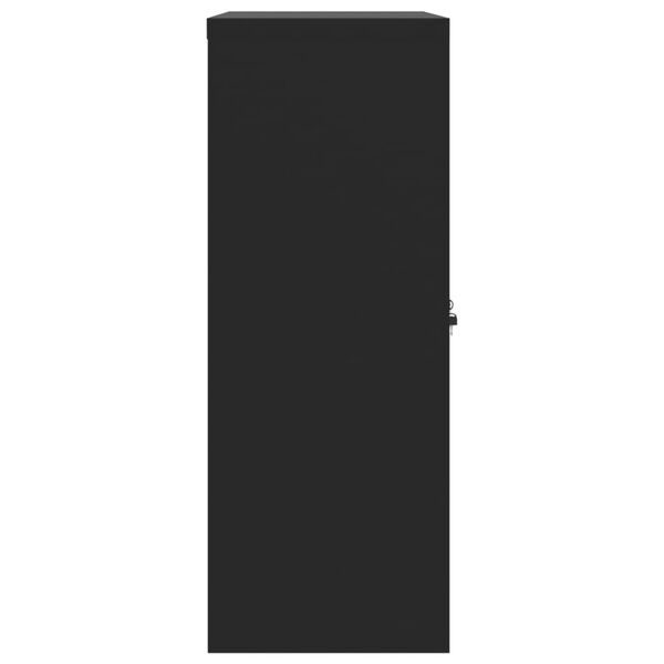 vidaXL Αρχειοθήκη Μαύρη 90 x 40 x 105 εκ. από Ατσάλι