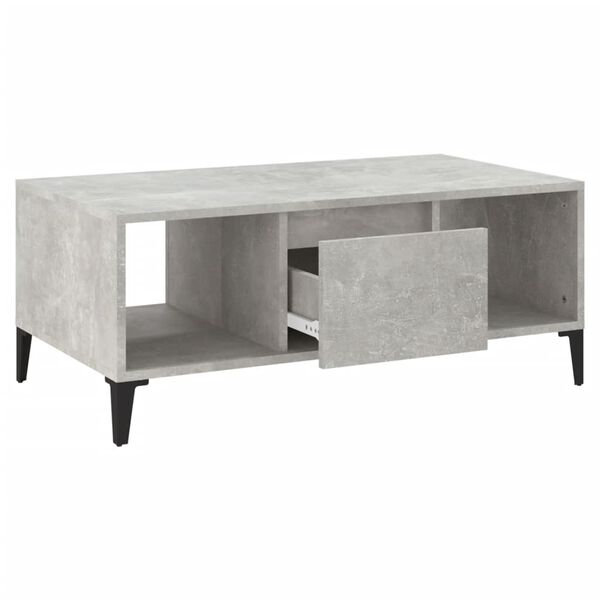 vidaXL Τραπεζάκι Σαλονιού Γκρι Σκυρ. 90x50x36,5 εκ. Επεξεργ. Ξύλο