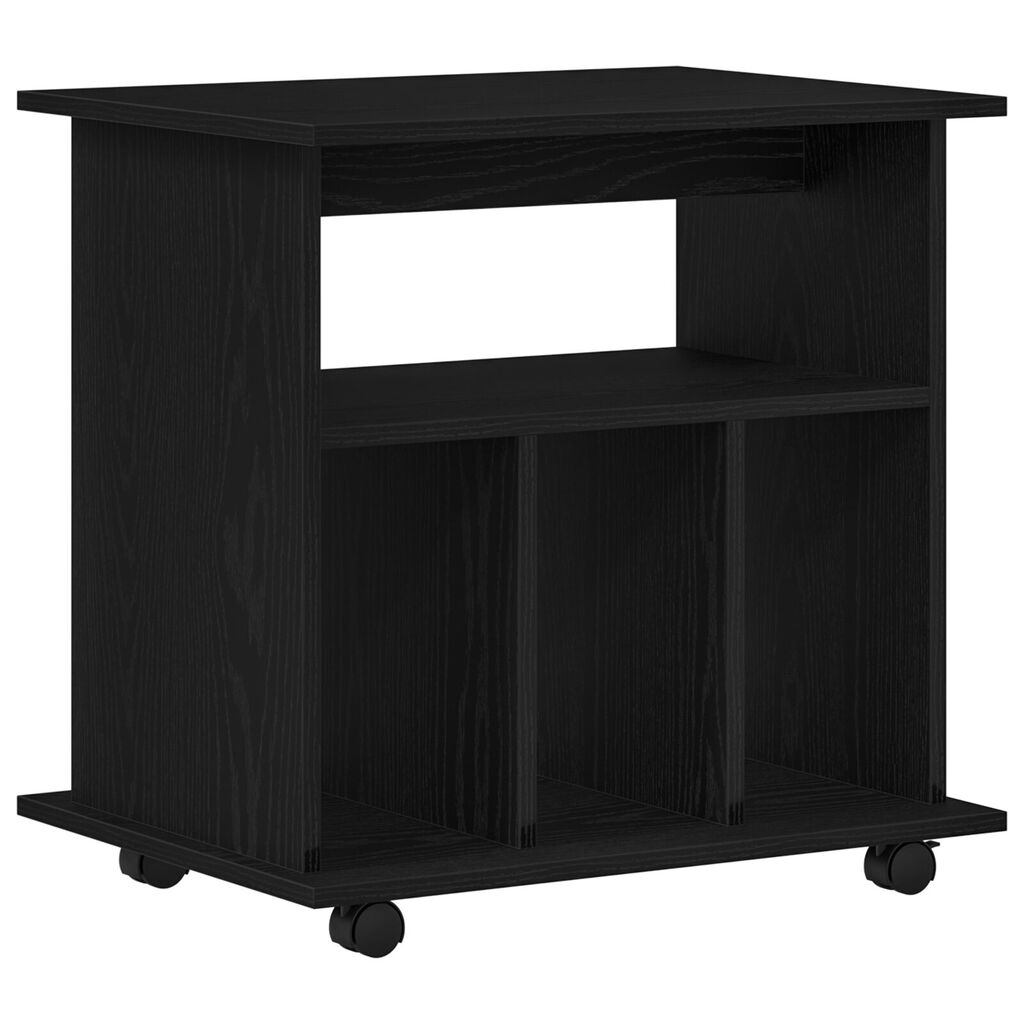 vidaXL Κυλιόμενο Ντουλάπι Μαύρη Δρυς 60x45x55 εκ - Επεξεργασμένο Ξύλο