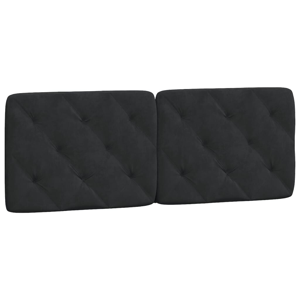 vidaXL Κρεβάτι με Στρώμα Μαύρο 140x200 εκ. Βελούδινο