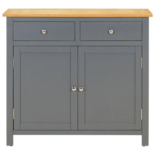 vidaXL Ντουλάπι / Ψηλός Μπουφές 90 x 33,5 x 83 εκ. Μασίφ Ξύλο Δρυός