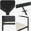 vidaXL Σέτ φαγητού για κήπο 5 pcs Μαύρο Πολυ ράταν