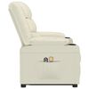 vidaXL Πολυθρόνα Μασάζ με Ανύψωση Κρεμ Συνθετικό Δέρμα