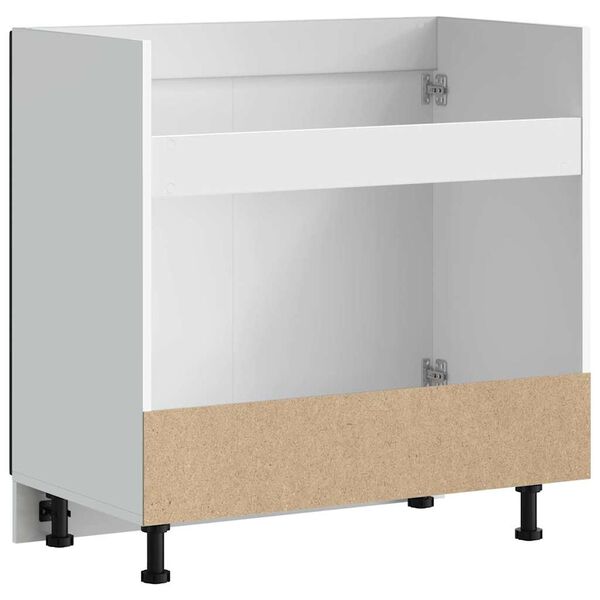 vidaXL Ντουλάπι βάσης νεροχύτη Kalmar Μαύρο 80x46x81,5 εκ. Επεξ. Ξύλο