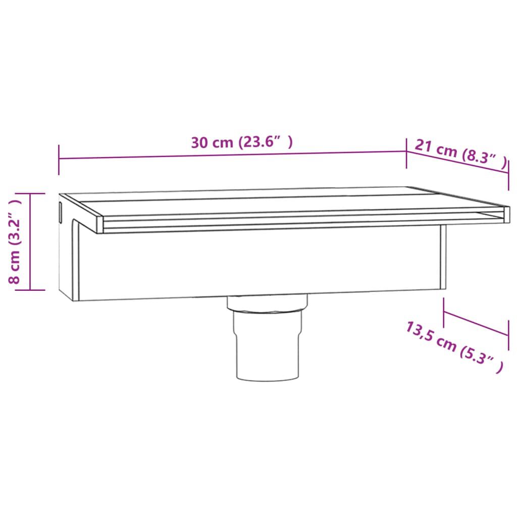 vidaXL Σιντριβάνι Καταρράκτης Πισίνας με RGB LED 30 εκ. Ακρυλικό
