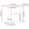 vidaXL Τραπεζαρία Μαύρη 110 x 60 x 75 εκ. από Επεξ. Ξύλο