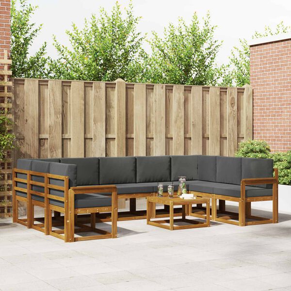 vidaXL &Sigma;&epsilon;&iota;&rho;ά &Kappa;&alpha;&nu;&alpha;&pi;έ &Epsilon;&xi;&omega;&tau;&epsilon;&rho;&iota;&kappa;&omicron;ύ &mu;&epsilon; &mu;&alpha;&xi;&iota;&lambda;ά&rho;&iota; 10 pcs &Phi;&upsilon;&sigma;&iota;&kappa;ό &kappa;&alpha;&iota; &Alpha;&nu;&theta;&rho;&alpha;&kappa;ί