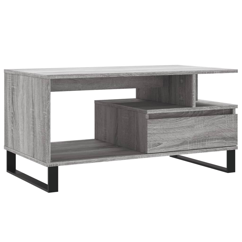 vidaXL Τραπεζάκι Σαλονιού Γκρι Sonoma 90x49x45 εκ.Επεξεργασμένο Ξύλο