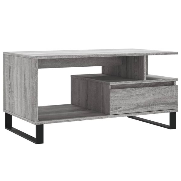 vidaXL Τραπεζάκι Σαλονιού Γκρι Sonoma 90x49x45 εκ.Επεξεργασμένο Ξύλο