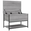 vidaXL Παγκάκι Αποθήκευσης Γκρι Sonoma 70x42,5x47εκ Επεξεργασμένο Ξύλο