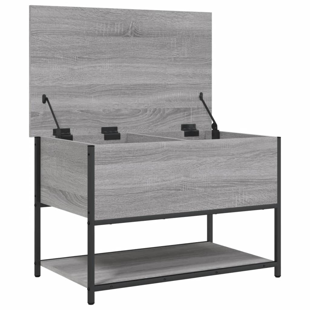 vidaXL Παγκάκι Αποθήκευσης Γκρι Sonoma 70x42,5x47εκ Επεξεργασμένο Ξύλο