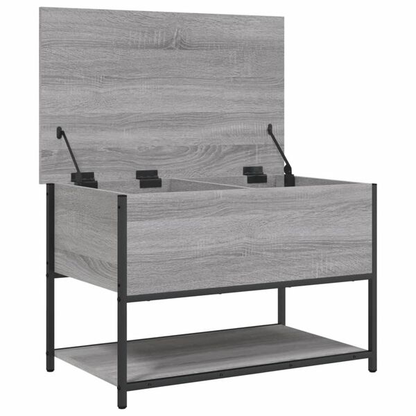 vidaXL Παγκάκι Αποθήκευσης Γκρι Sonoma 70x42,5x47εκ Επεξεργασμένο Ξύλο