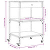 vidaXL Τρόλεϊ Κουζίνας Καπνιστή Δρυς 60x48x89,5 εκ. Επεξεργασμένο Ξύλο