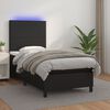 vidaXL &Kappa;&rho;&epsilon;&beta;ά&tau;&iota; Boxspring &mu;&epsilon; &Sigma;&tau;&rho;ώ&mu;&alpha; & LED &Mu;&alpha;ύ&rho;&omicron; 90x190 &epsilon;&kappa;. &Sigma;&upsilon;&nu;&theta;. &Delta;έ&rho;&mu;&alpha;