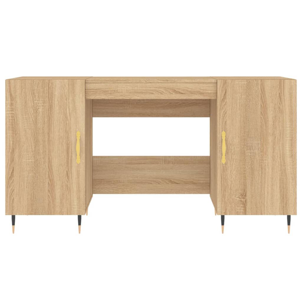 vidaXL Γραφείο Sonoma Δρυς 140 x 50 x 75 εκ. από Επεξεργασμένο Ξύλο