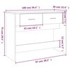 vidaXL Τραπέζι Κονσόλα Γκρι Sonoma 100x39x75 εκ. Επεξεργασμένο Ξύλο