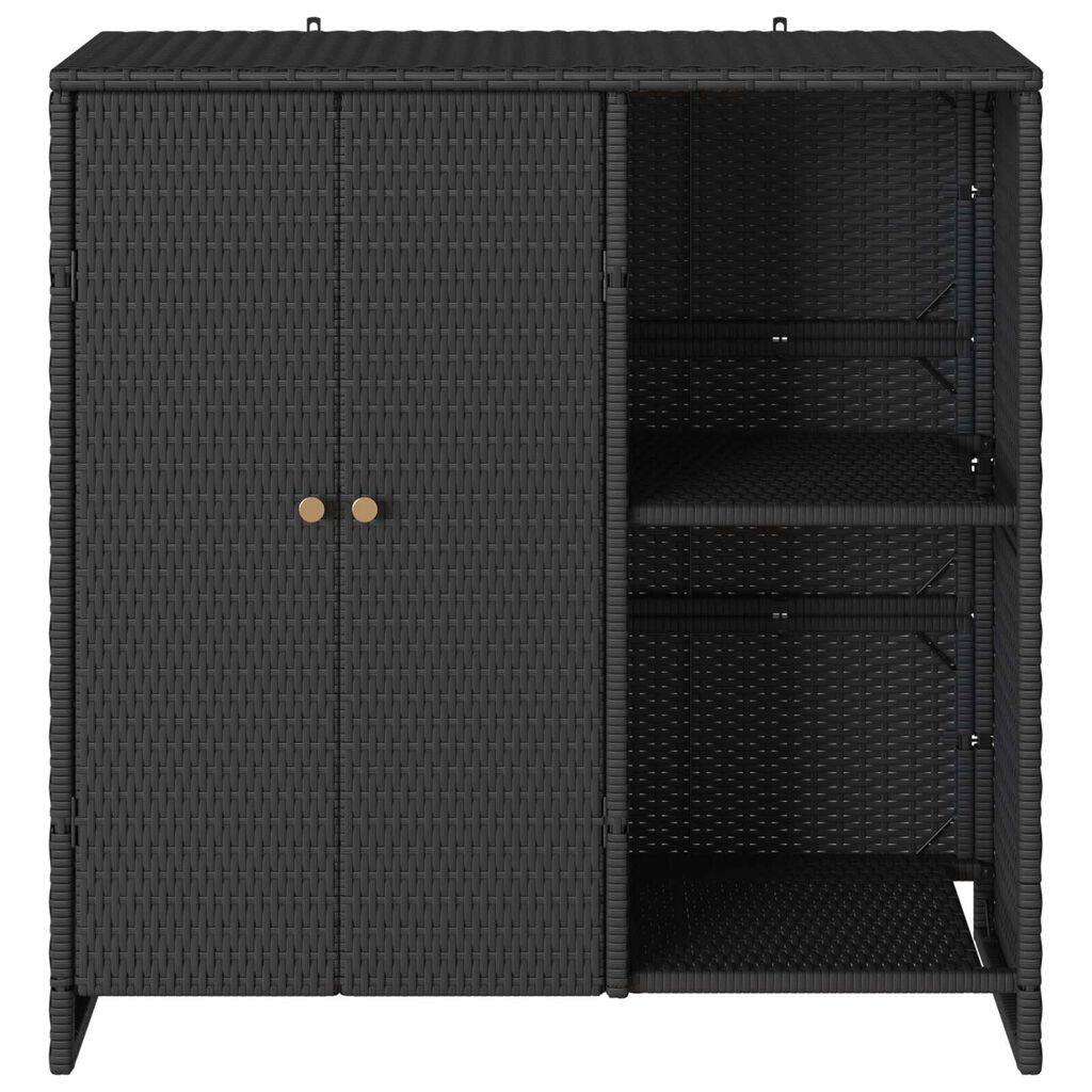 vidaXL Ντουλάπι αποθήκευσης με πόρτα Μαύρο 100 x 36 x 102 εκ Ρατάν