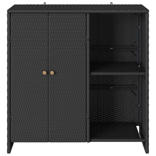 vidaXL Ντουλάπι αποθήκευσης με πόρτα Μαύρο 100 x 36 x 102 εκ Ρατάν