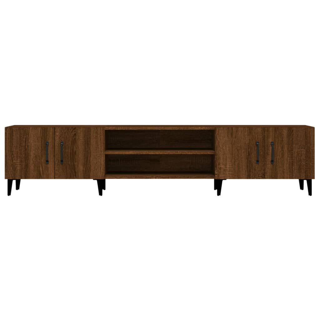 vidaXL Έπιπλο Τηλεόρασης Καφέ Δρυς 180x31,5x40 εκ. Επεξεργασμένο Ξύλο