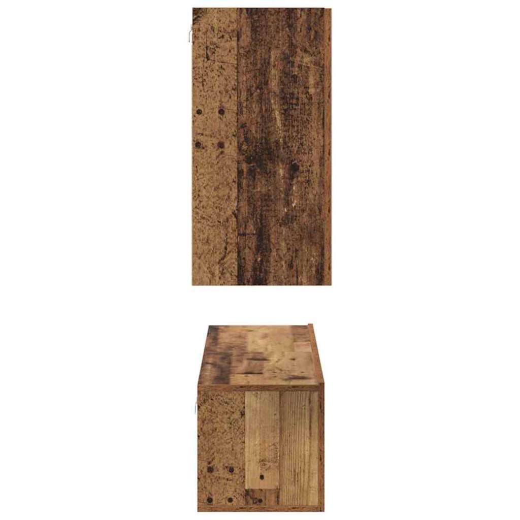 vidaXL Σετ επίπλου τηλεόρασης 4 pcs Παλαιό ξύλο 30.5 x 30 x 60 εκ.